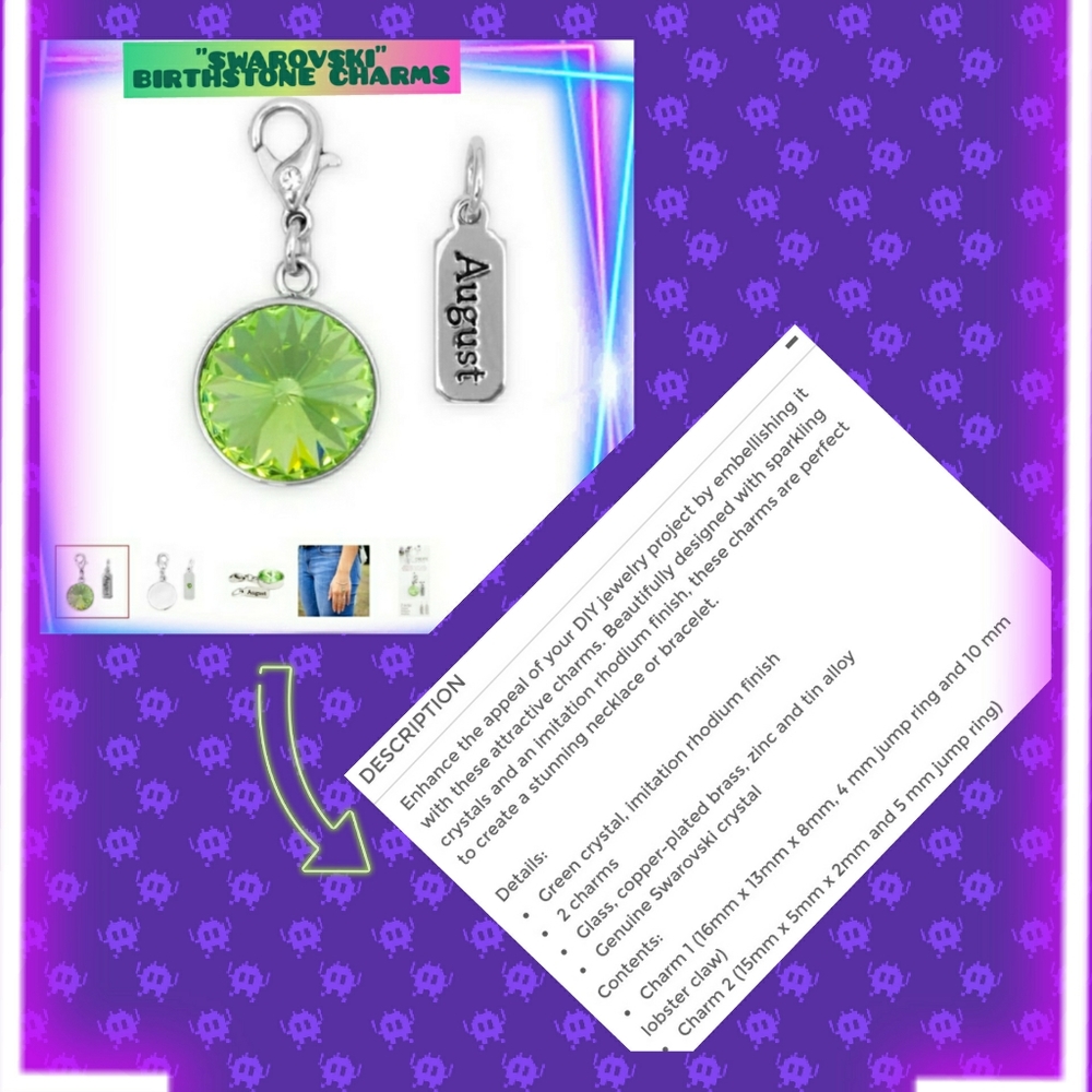 *FINAL PRICE*NWT GENUINE "SWAROVSKI"crystal charms
